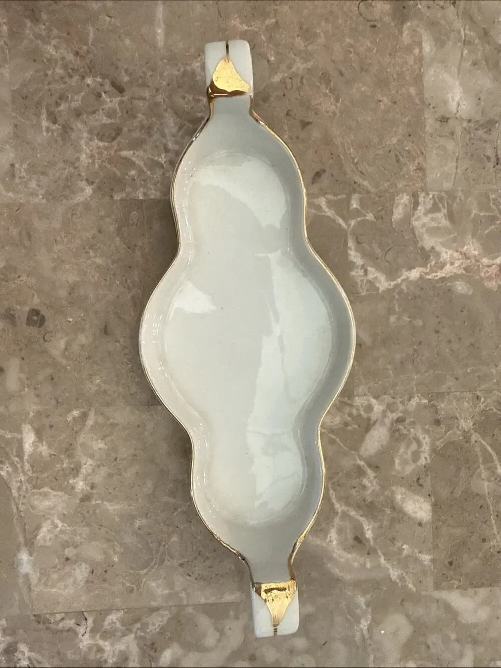 Antique Noritake Hand Painted Japan Porcelain Relish Dish Gold Trim M Mark